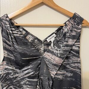 Calvin Klein Black and White Patterned Top